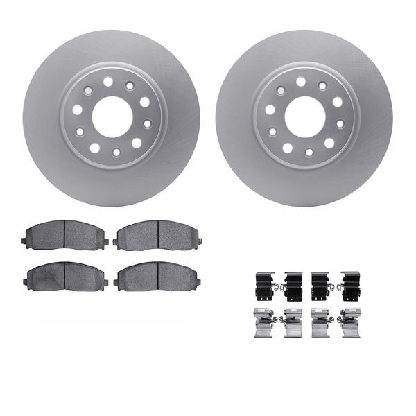 Dynamic Friction Co 4312-42026, Geospec Rotors with 3000 Series Ceramic Brake Pads includes Hardware, Silver 4312-42026